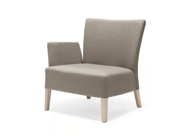 NOBLESSE 215 - Upholstered fabric armchair with armrests by Origins 1971 - view 2